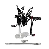 Bruce & Shark Pedane arretrate regolabili per moto per Triumph Speed ​​Triple 1050 2005-2010 nere