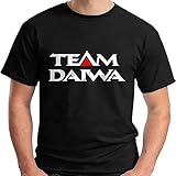 Otac Daiwa Team Fishing Logo Short Sleeve Black Men's T-Shirt Size M