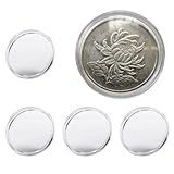 Générique portamonete – Scatola di presentazione per collezione | Contenitori trasparenti portatili 5 pezzi per piccoli oggetti argento gioielli adulti anziani ufficio moneta in pelle