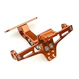 Telaio Targa Moto Per APRILIA RSV1000R RSV 1000R RSV 1000 R Moto Portatarga Posteriore Universale Luce A Led(Arancia)