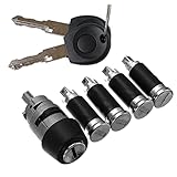 VHEUHZ SET DI CHIAVI PER CILINDRO SERRATURA PORTA Compatibile con VW T4 Caravelle MK IV 1990-2003 Transporter (con 2 pulsanti, 4 serrature delle porte)