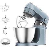 Kenwood Go Collection KZM35.000GY Planetaria con Design Salvaspazio, Impastatrice Compatta con Ciotola da 4L, 3 Strumenti di miscelazione, 6 Velocità, Alta solo 30cm, Maniglia, Potenza 800W, Storm Blu