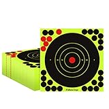 Bersagli Adesivi reattivi Tiro Bersaglio 50 Pezzi autoadesivi reattivi Bullseye Perfetti Tutti i Fucili, Pistole, Carabine ad Aria compressa, Softair, 8 Pollici