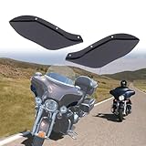 KAKABAS Deflettori d'aria per carenatura nero fumé, ali laterali, protezione laterale per parabrezza compatibile con Harley Davidson 1996-2013 Electra Glide Street Glide Trike Accessori