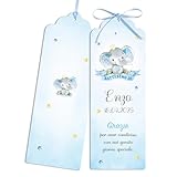 BOFUNX 30pcs Segnaposto Bambini Battesimo - Segnalibri Cartellini Ringraziamento Bomboniere Decorazione Tavolo Bigliettini Inviti