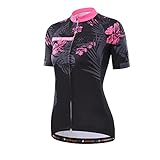 ZEROBIKE Donne Abbigliamento da Ciclismo, Traspirante Leggero e Comodo Maglie da Ciclismo, Asciugatura Rapida Maglietta Corta, 0004, M