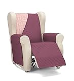 Martina Home Diamond Copridivano imbottito 1 Posto/Relax - Melanzane/Salmone