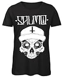 Bughyprint Tshirt Maglia Maglietta Cotone Donna Casual Girocollo Casual SALMO Rap World Tour 2025 LEBONSKI Park, XS