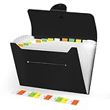 Brencco Raccoglitore Documenti, A4 Portadocumenti, Portatile Cartella Portadocumenti, 13 Tasche Porta Documenti Espandibile, Cartelline Cartellina portadocumenti a4 per Casa, Scuola e Società, Nero