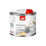 APP Poly Plast - Stucco poliestere universale bicomponente | Stucco per carrozzeria, metallo, ferro, plastica, alluminio, cemento, legno | Resina poliestere con indurente | Beige chiaro | 0,2 kg
