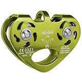 ALPIDEX Carrucola Tandem Pulley - Adatta a Corde di Tessuto con Un Fino a 13 mm e a Corde di Acciaio con Un Diametro Fino a 12 mm, Colore:Lime