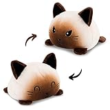 Peluche AllBlue Flip | design reversibile su due lati | simpatico regalo per bambini | peluche con umore mutevole (siam gatto)