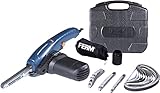 FERM Lima a nastro di precisione 400W Incl. braccio largo 13mm, braccio stretto 8mm, braccio angolato 13mm e 12 nastri abrasivi