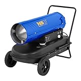 MSW Generatore di Aria Calda a Gasolio Diesel con Carrello MSW-TW-DH-20000 (Potenza termica 20 kW, 19 L, Consumo di diesel 1,7 kg/h, Corrente d’aria max. 600 m³/h)