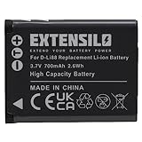 EXTENSILO batteria compatibile con Toshiba Camileo BW10, BW10 HD, SX500, PX1686, PX-1686 fotocamera digitale DSLR (700mAh, 3,7V, Li-Ion)
