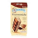 Mulino Bianco Fisarmoniche Merenda Farcita con Crema al Malto d'Orzo e Cacao 264g (NOVITA')