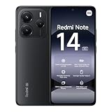 Smartphone Xiaomi Redmi Note 14 5G, 8+256GB, Sistema fotografico AI da 108MP, batteria da 5110mAh, display con tecnologia Eye-Care da 120Hz, funzionalità AI (caricabatterie non incluso), Nero