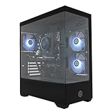 CyberpowerPC Wyvern Gaming PC - Intel Core i5-12400F, Nvidia RTX 5060 8GB, 16GB RAM, 1TB NVMe SSD, 650W 80+ PSU, Wi-Fi, Windows 11, Prism Panoramic RGB Black