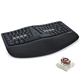 KINESIS mWave Tastiera Ergonomica per PC (Nero) | Interruttori Meccanici | Bluetooth & USB | Programmabile | Retroilluminato | Windows Modificatori & Tasti di scelta rapida