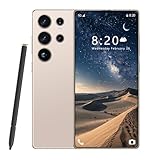 Smartphone S25 Ultra 5G, 16 GB di RAM, 1 TB di spazio di archiviazione, 7,3" HD 1440x3040 | Doppia fotocamera da 108 MP e 72 MP | Snapdragon 8 Gen 3 (10 core), batteria da 8000 mAh,Desert Gold-1TB