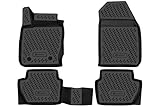 Element Set di Tappetini Auto in Gomma TPE 3D per Ford Fiesta | Mk6 VI | 2008-2019 | Tappetini Auto Originali 100% Adatti, Gomma Auto Universali Resistanti, Tappeto