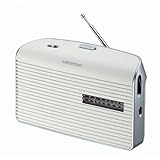 grundig Music 7000X DAB+ Radio da viaggio o a casa, radio portatile, FM, grande display, facile da usare, memoria stazione, radiosveglia, snooze, nero/perla