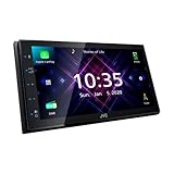 JVC Sintomonitor Bluetooth KW-M565DBT con Touchscreen 6.8", Android Auto Wireless e Carplay Wireless, Bluetooth Automatic Pairing per Android, USB/AUX, Lettore CD, USB Mirroring, Facile Installazione