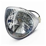 Faro Anteriore IMAWUHM Per PIAGGIO Per Liberty 125 50 2007-2015, Ottiche a Largo Raggio e Dissipazione del Calore, 55W, Nero con Interni Cromati Riflettenti, Plastica ABS
