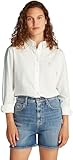 Tommy Jeans Tjw Reg Pinstripe Poplin Shirt Dw0Dw20290, Camicia a Maniche Lunghe, Donna, Bianco (Ecru), M