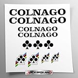 Kit adesivi compatibile con telaio MTB Mountainbike e casco | decals sticker Decalcomanie bici scritte loghi | Stickersland® - Colnag (Nero Opaco)