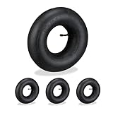 Relaxdays 3.00/3.50, Nero Camere d’Aria per Carrello, Set 4 Pneumatici Ricambio per Carretti, Valvola Automatica, Fibra di Legno