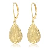 Mikovivi Orecchini Pendenti a Goccia in Oro per Donna, Orecchini Monachella in Rame con Chiusura a Leva Gioielli Eleganti l'Uso Quotidiano e per le Feste