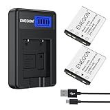 ENEGON NP-45 NP-45A NP-45B NP-45S Batteria(2 x1200mAh) e kit di carica Compatibile con Olympus Li-40B Li-42B Nikon EN-EL10 Fujifilm INSTAX Mini 90 Fuji FinePix XP20 XP80 XP120 T350 T500 T510 J15 J100