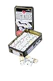 Engelhart - 250102 - Grande Domino Colorate in Scatola di Metallo, Gioco Tattica per Bambini e Adulti (Doppio 9)