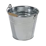 VERDELOOK Secchio in Zinco Rinforzato con Impugnatura in Legno, capienza 12 Litri