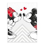 Herding Disney Topolino & Minnie, Coperta in Pile Microfibra, 150 x 200 cm, 100% Poliestere