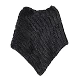 WSPDSD Vera Pelliccia Lavorata a Maglia di Coniglio Poncho Gilet Moda Avvolgente Cappotto Vtg Scialle Signora Naturale Festa di Nozze all'Ingrosso