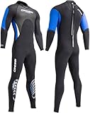 Cressi Morea Wetsuit Full 3 Mm, Muta Monopezzo Neoprene Ultrastretch Uomo, Nero/Blu/Grigio, M/3