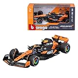 Bburago - McLaren MCL38 Lando Norris #4 2024 - Modellino Realistico Auto in Scala 1:43, Guidata da Lando Norris, Licenza Ufficiale MCLaren, Età consigliata 3+ Anni