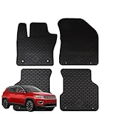 TAPPETI - TAPPETINI IN GOMMA 3D TPE NERI PER JEEP COMPASS DAL 2017 IN POI