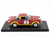 OPO 10 - Modellino Auto in Scala 1/24 Compatibile con Fiat 124 Abarth Spider - Pinto-Bernacchini - Rally Tap Portogallo 1974 - WRC529