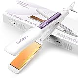 Piastra per Capelli Professionale Faszin, Piastre in Titanio Larghe 42mm con Ioni Negativi, Riscaldamento Rapido 30s, Display Temperatura, 11 Livelli di Temperatura (130-230℃) - Bianco