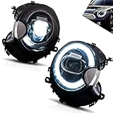 VLAND Fari adatto per Mini Cooper (R56 R57 R58 R59) 2007-2013 con funzione di benvenuto,LED