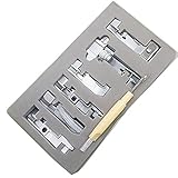 YICBOR Set di 6 piedino per tagliacuci per Singer 14CG754 14SH654 14SH754 14hd854 14hd854 juki 644D 、 04D con pennello regalo Ripper