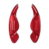 Copertura di estensione in alluminio per volante dell'auto, per Jaguar F-Pace, E-Pace, XE, XF, XJ, Land Rover Evoque, ecc. (rosso)