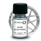 SD COLORS Cerchio in Lega Argento Nuova Vernice per ritocchi 15ML Riparazione Pennello Graffi
