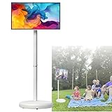 Hydravex Smart TV Portatile con Display Touchscreen, TV Mobile da 21,5 Pollici su Ruote con operativo Android, Batteria Integrata da 6000 mAh Black-4+64G