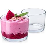 Konzept 11 Coppette gelato in vetro 200 ml – Set di 6 ciotoline trasparenti per dessert, dolci, macedonia o finger food – Resistenti, riutilizzabili, lavabili in lavastoviglie