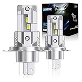 XELORD LED H4 Lampadine Auto,6500K Luce Bianca Brillante 55W 14000LM,Plug-n-Play,Sostituzione dei Alogena,Pack of 2