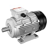 VEVOR Motore Elettrico 2,2KW 2890 Giri/min, AC 400V 4,7A, 90L, Telaio B3, Motore del Compressore d'Aria Trifase, Albero con Chiavetta 24mm, Rotazione CW/CCW Macchine Agricole e Attrezzature Generali